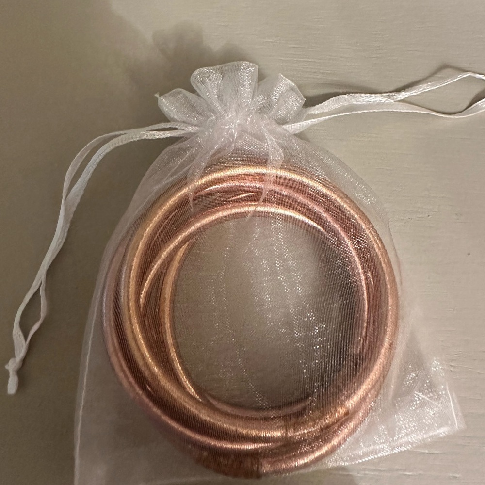 Rose Gold Buddha Girl all weather bangles